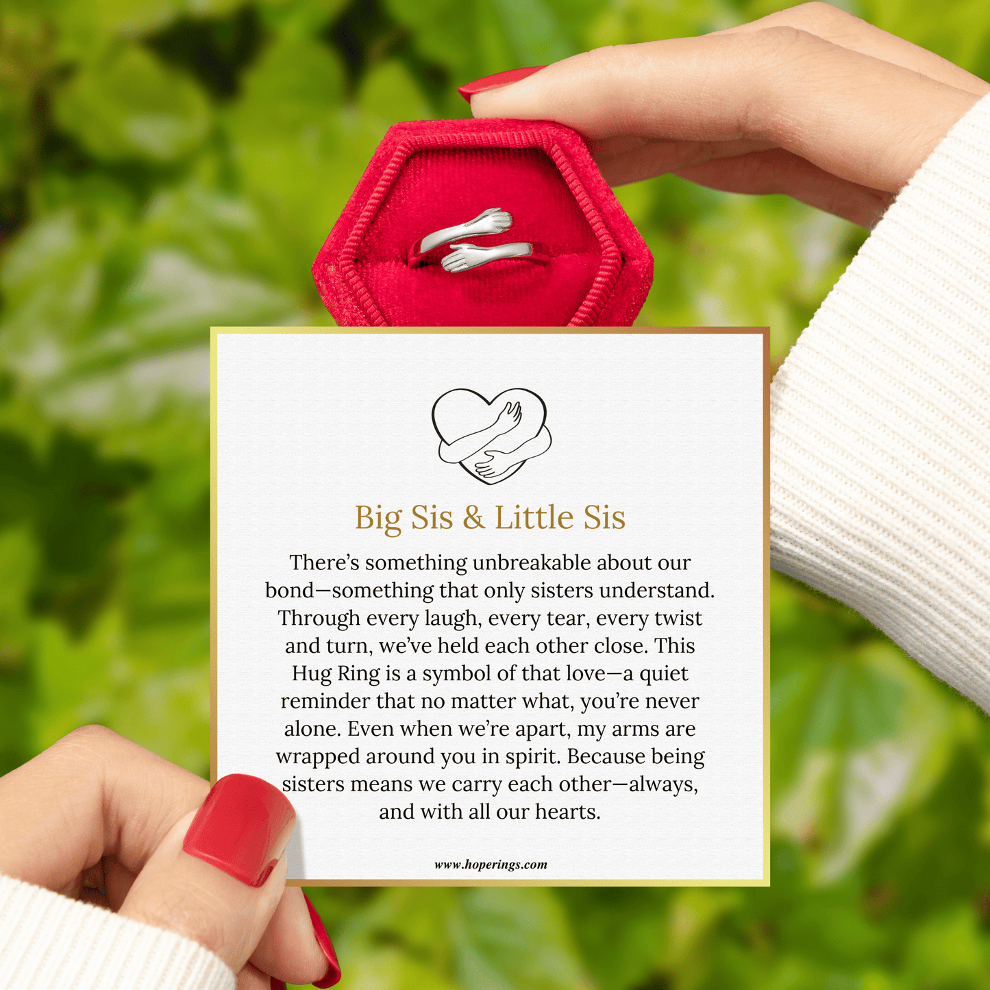 To My Sister - Hug Ring