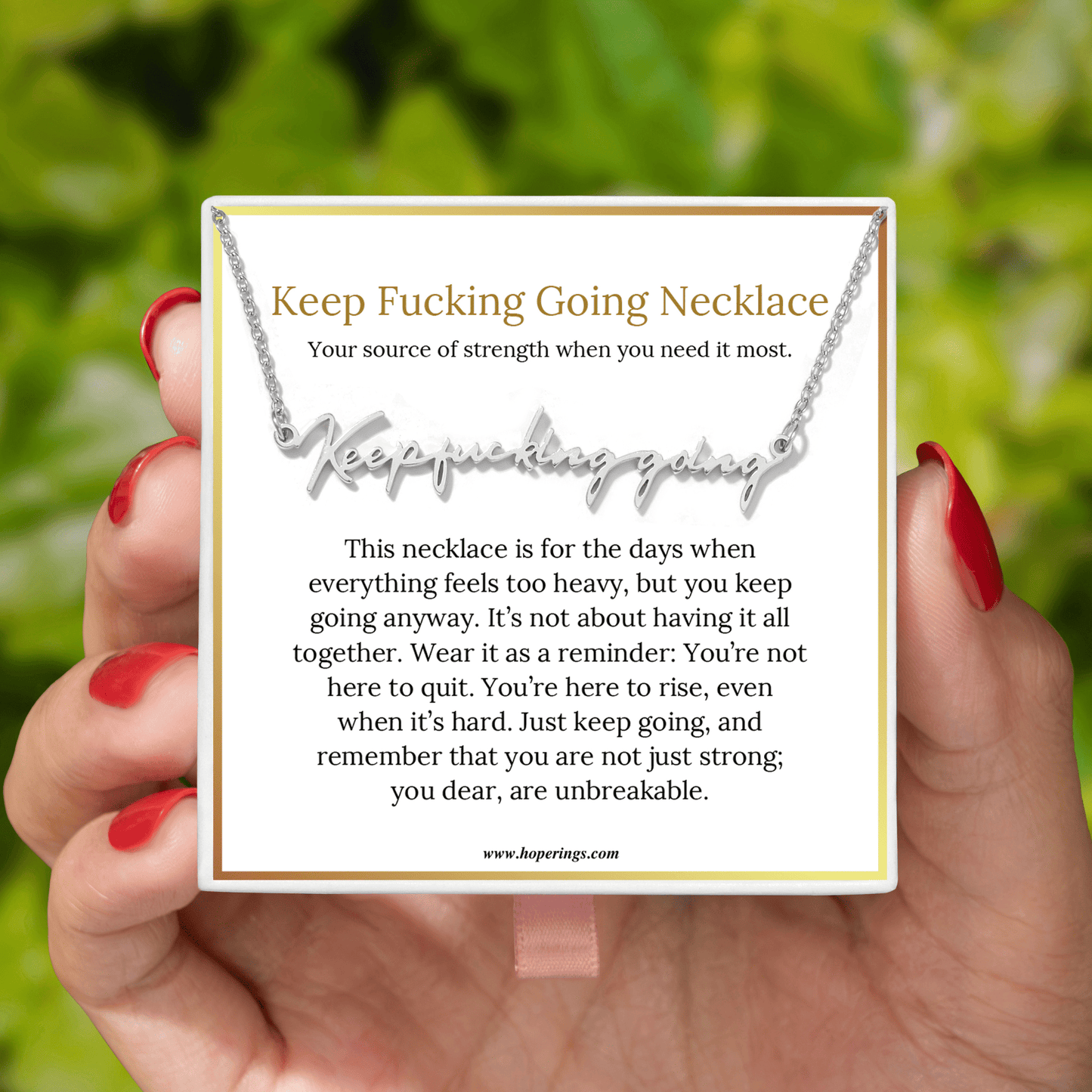 Keep F♡cking Going Necklace