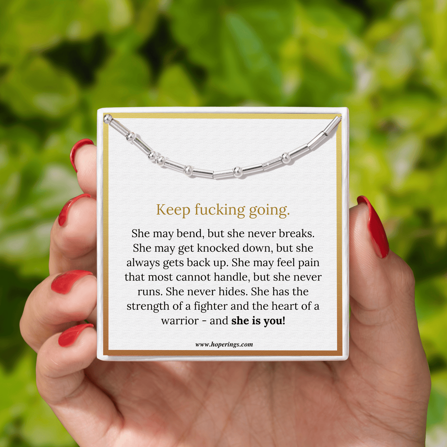 Keep F♡cking Going Morse Code Necklace