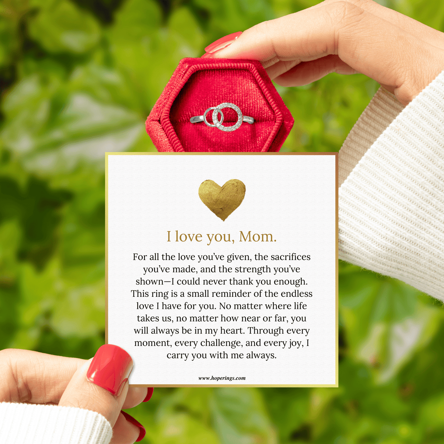 To My Mom - Forever Linked Ring