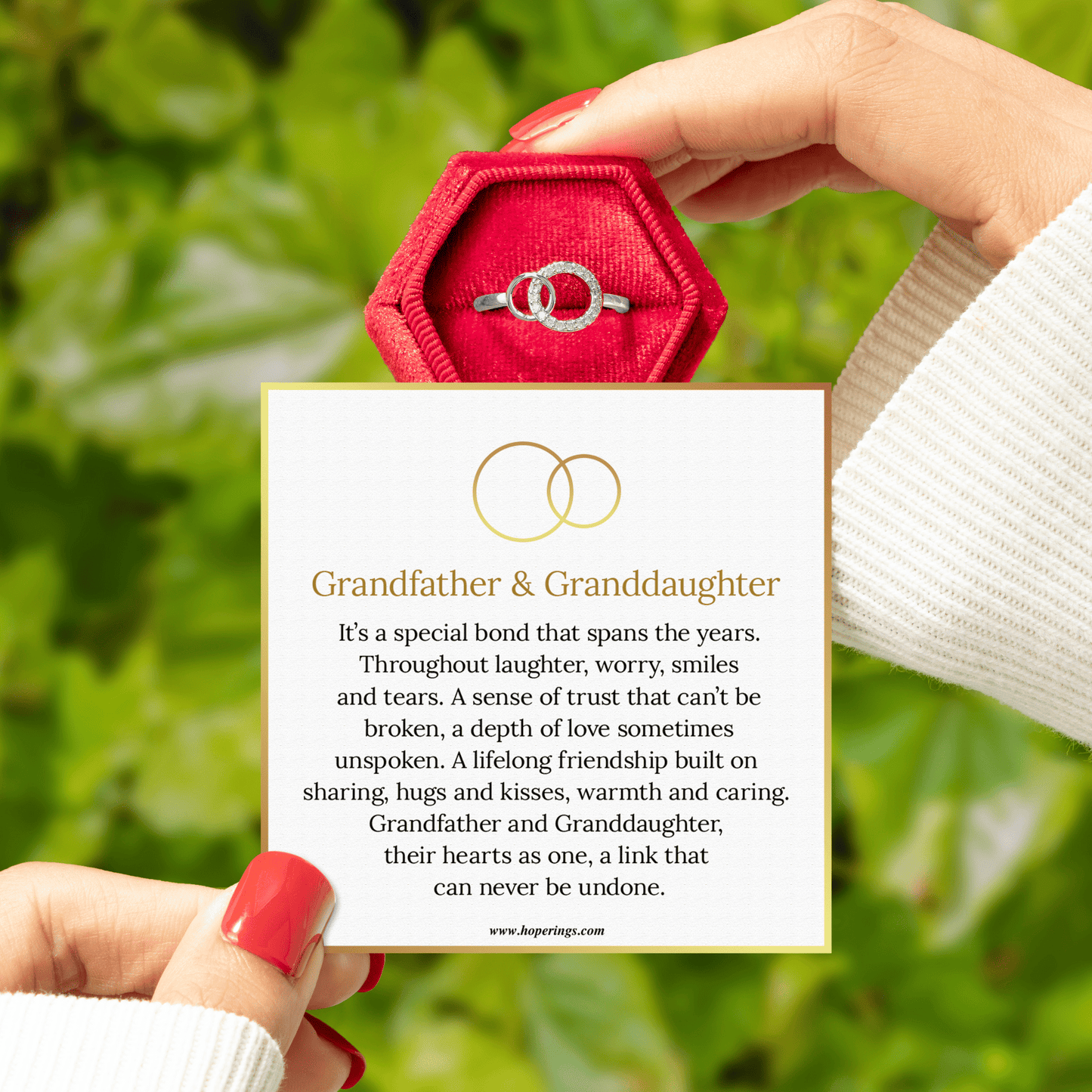 Grandfather & Granddaughter - Forever Linked Ring