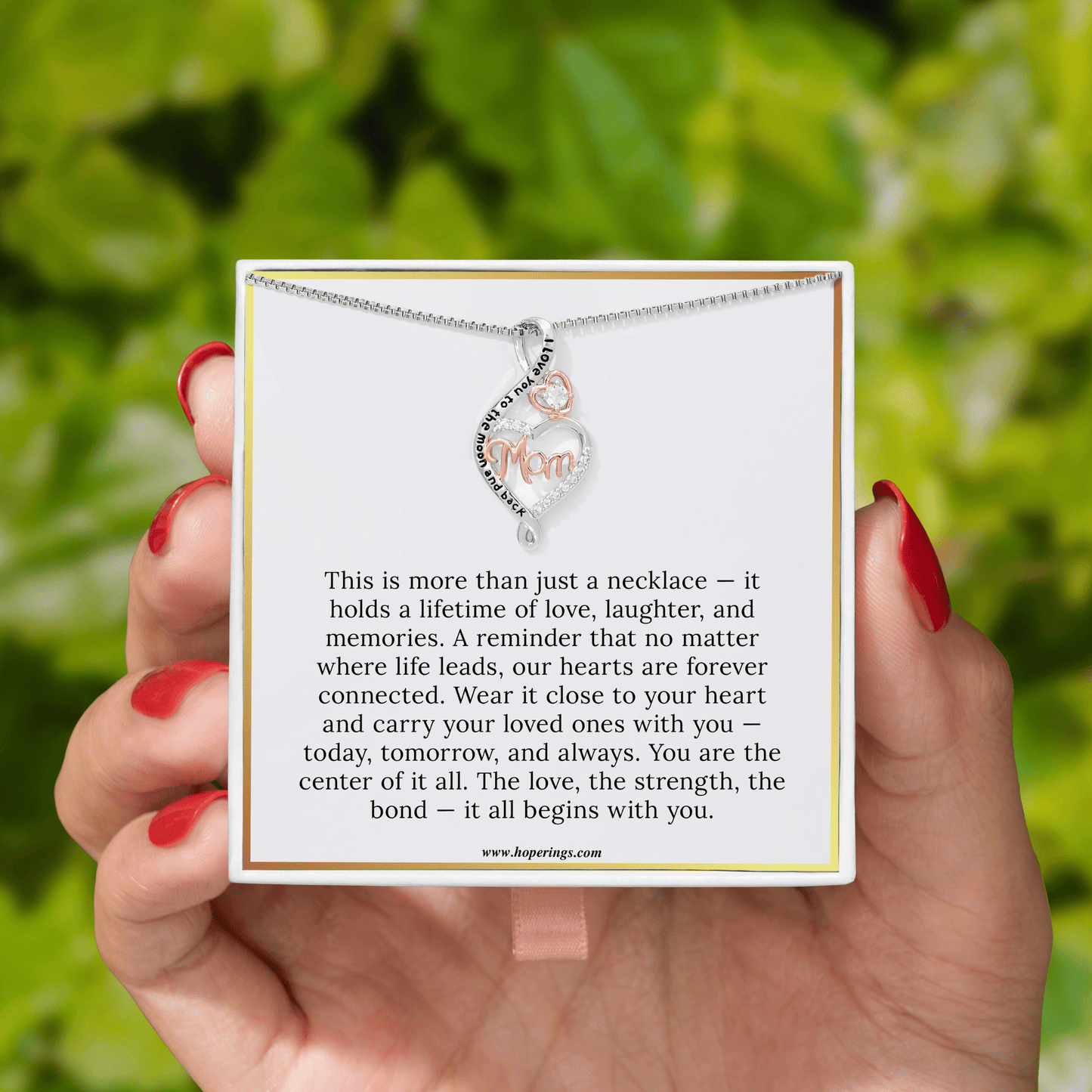 To My Mom - I Love You Necklace