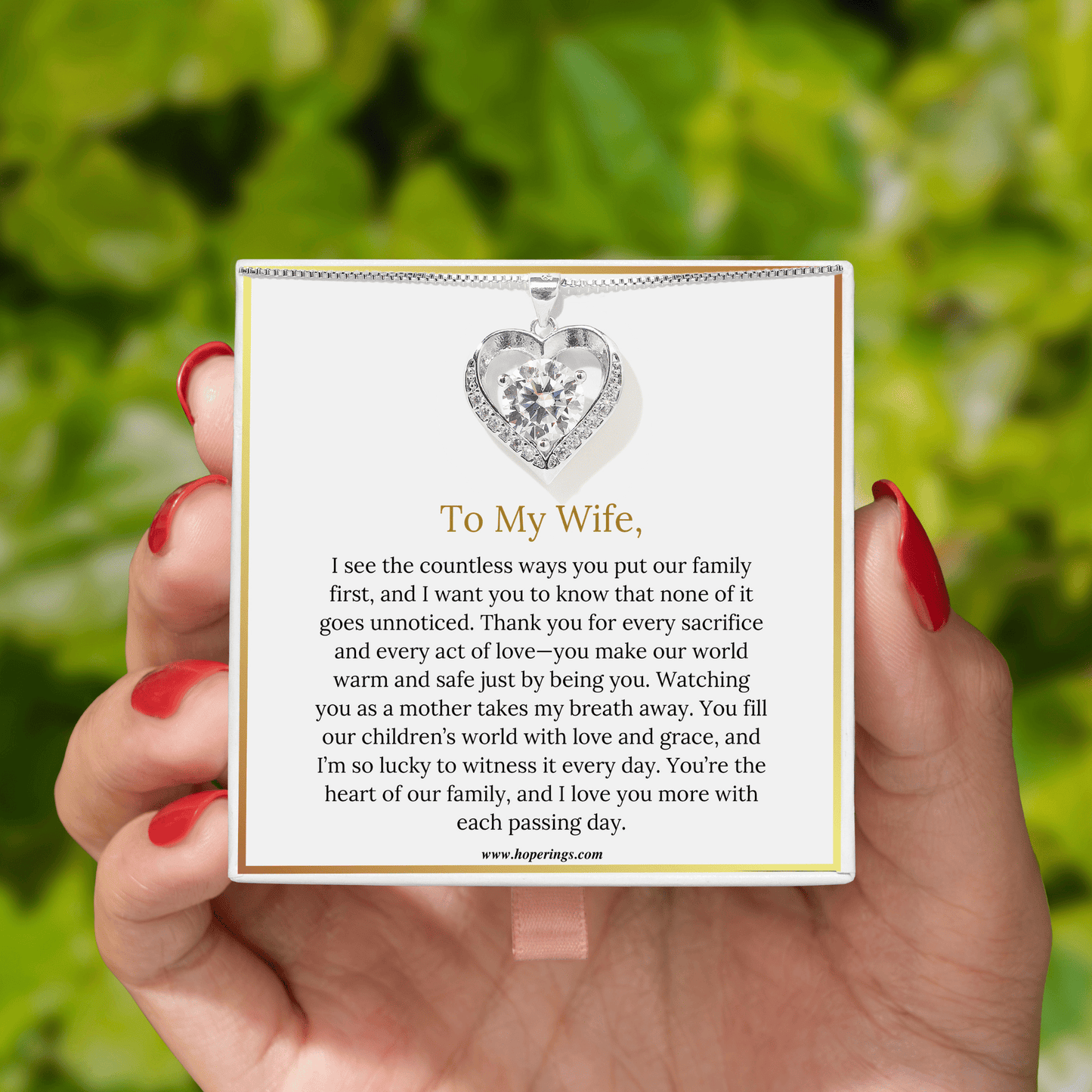 To My Wife - Moissanite Necklace