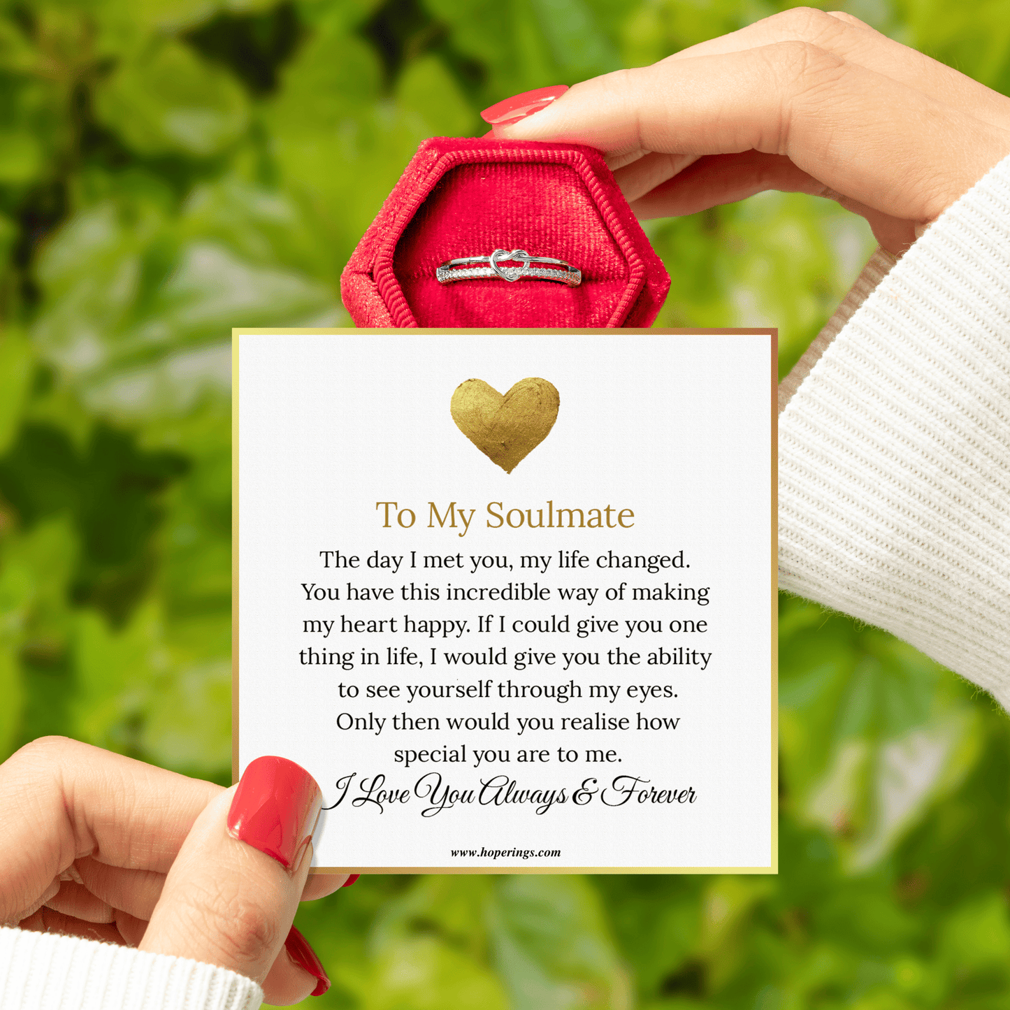 To My Soulmate - Love Knot Ring