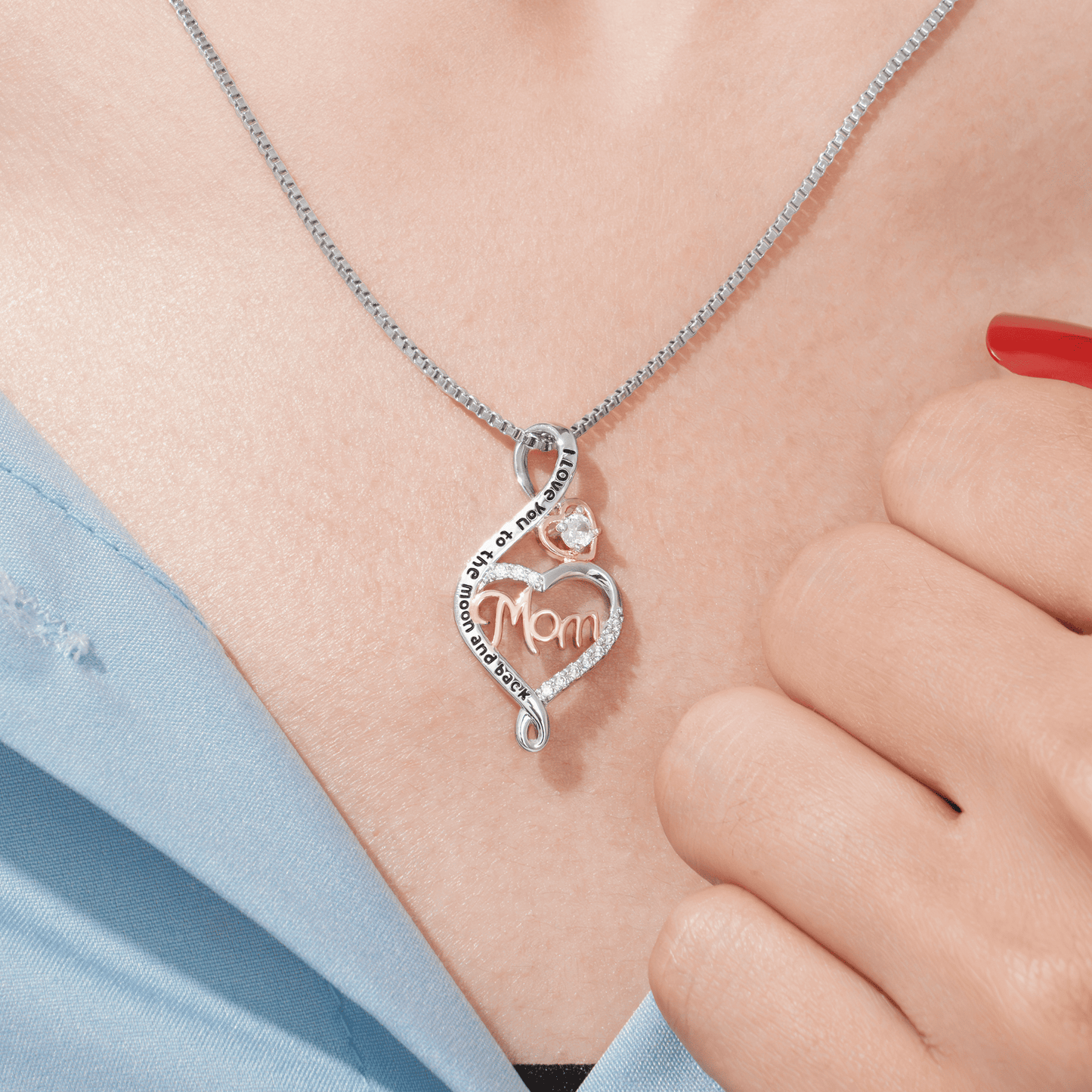 To My Mom - I Love You Necklace