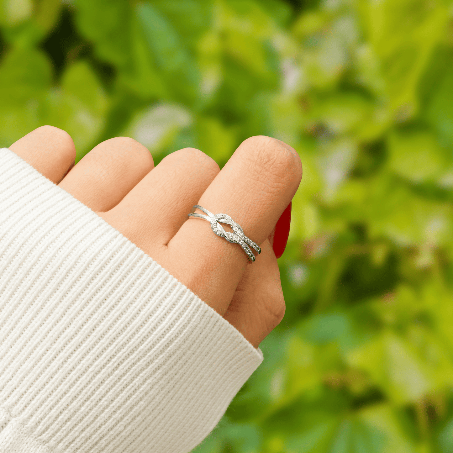 To My Granddaughter - Love Knot Ring