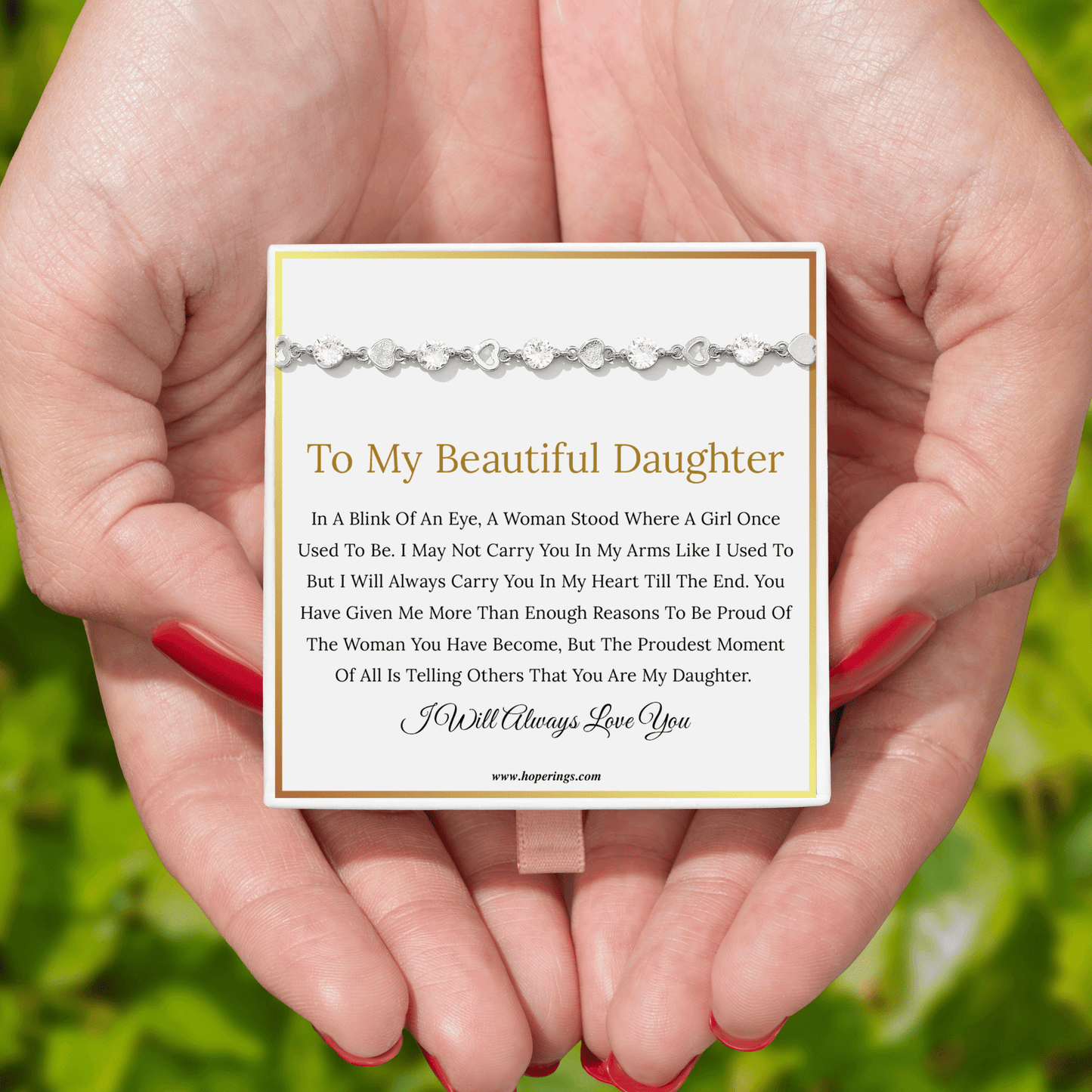 To My Daughter - I Love You Bracelet