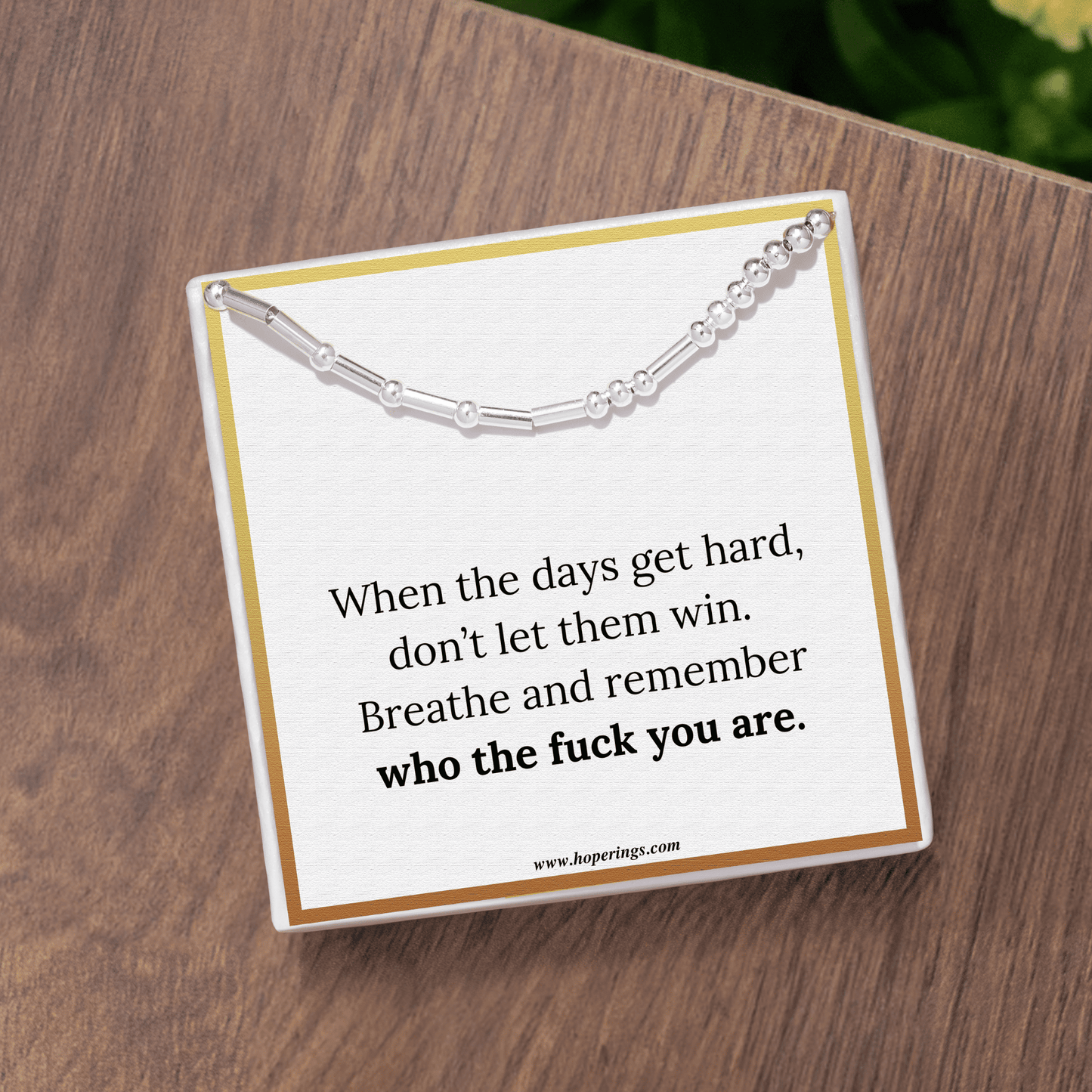 Remember Who The F♡ck You Are Morse Code Necklace