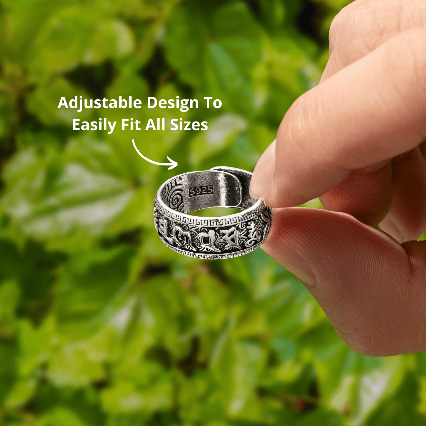 Buddhist Lucky Mantra Ring