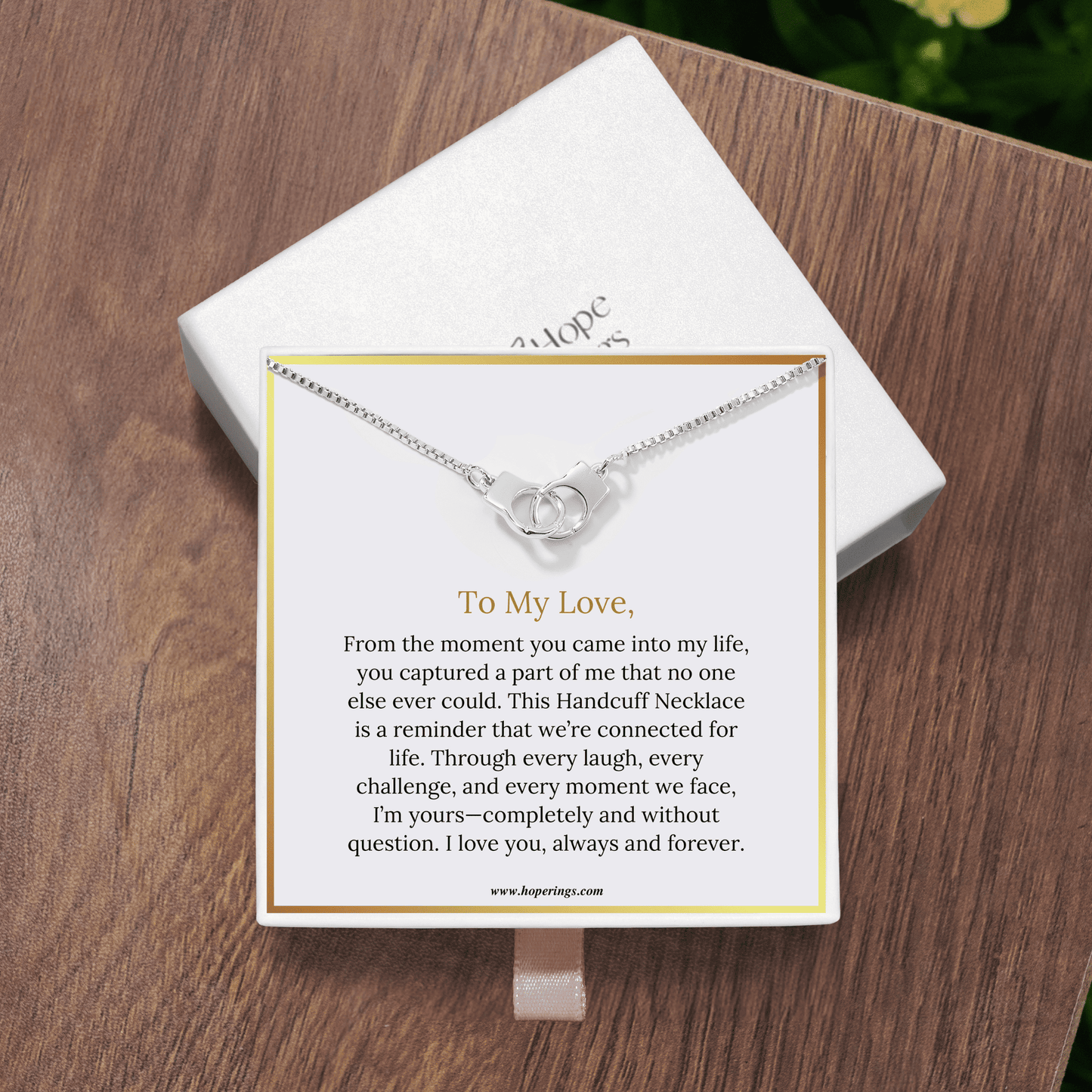 To My Love - Police Handcuff Necklace