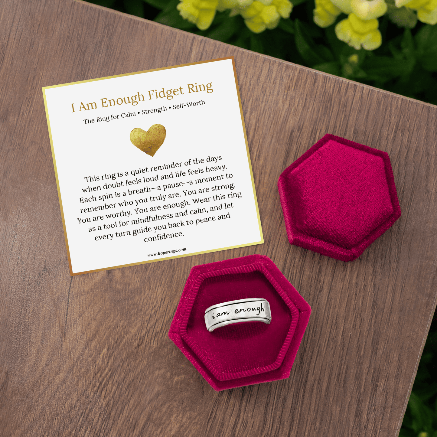 I Am Enough Fidget Ring