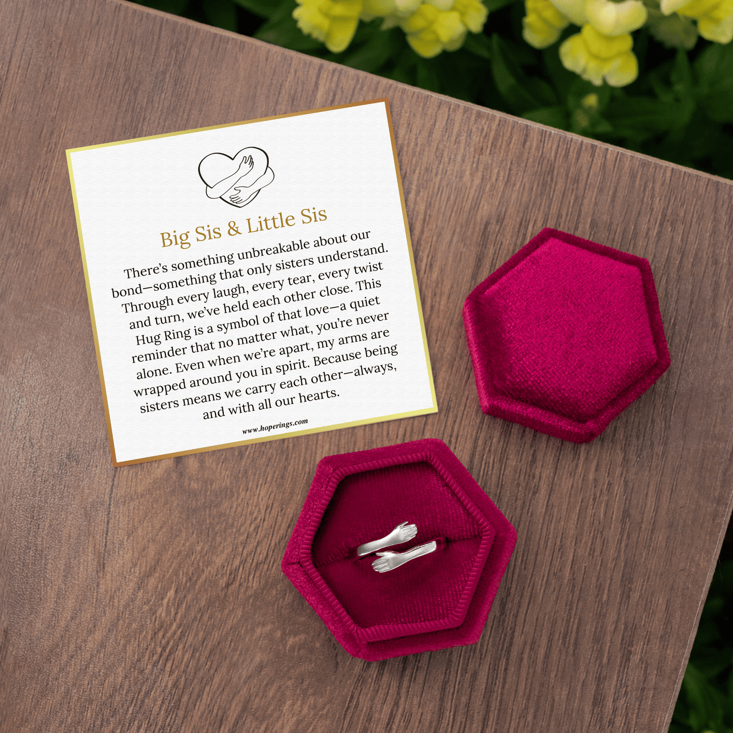 To My Sister - Hug Ring