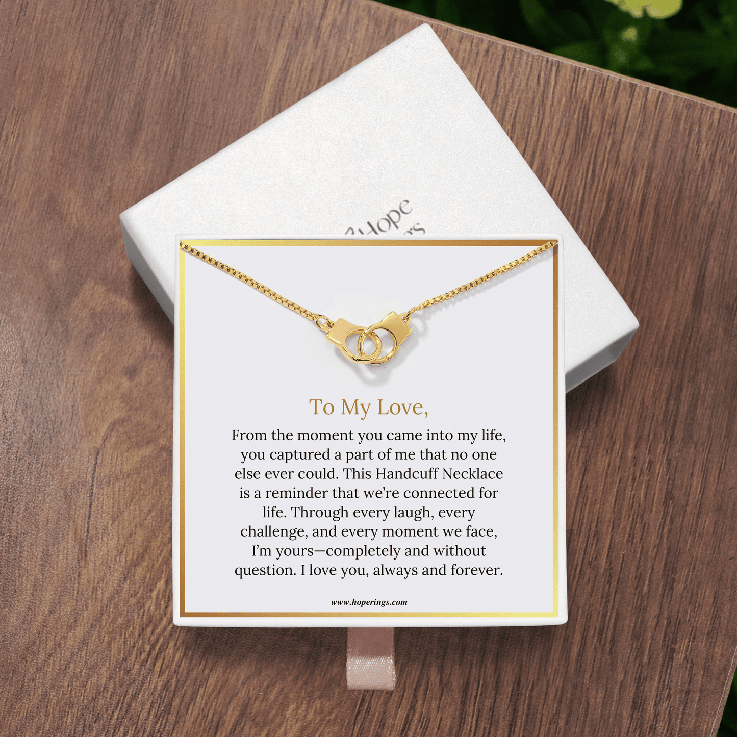 To My Love - Police Handcuff Necklace