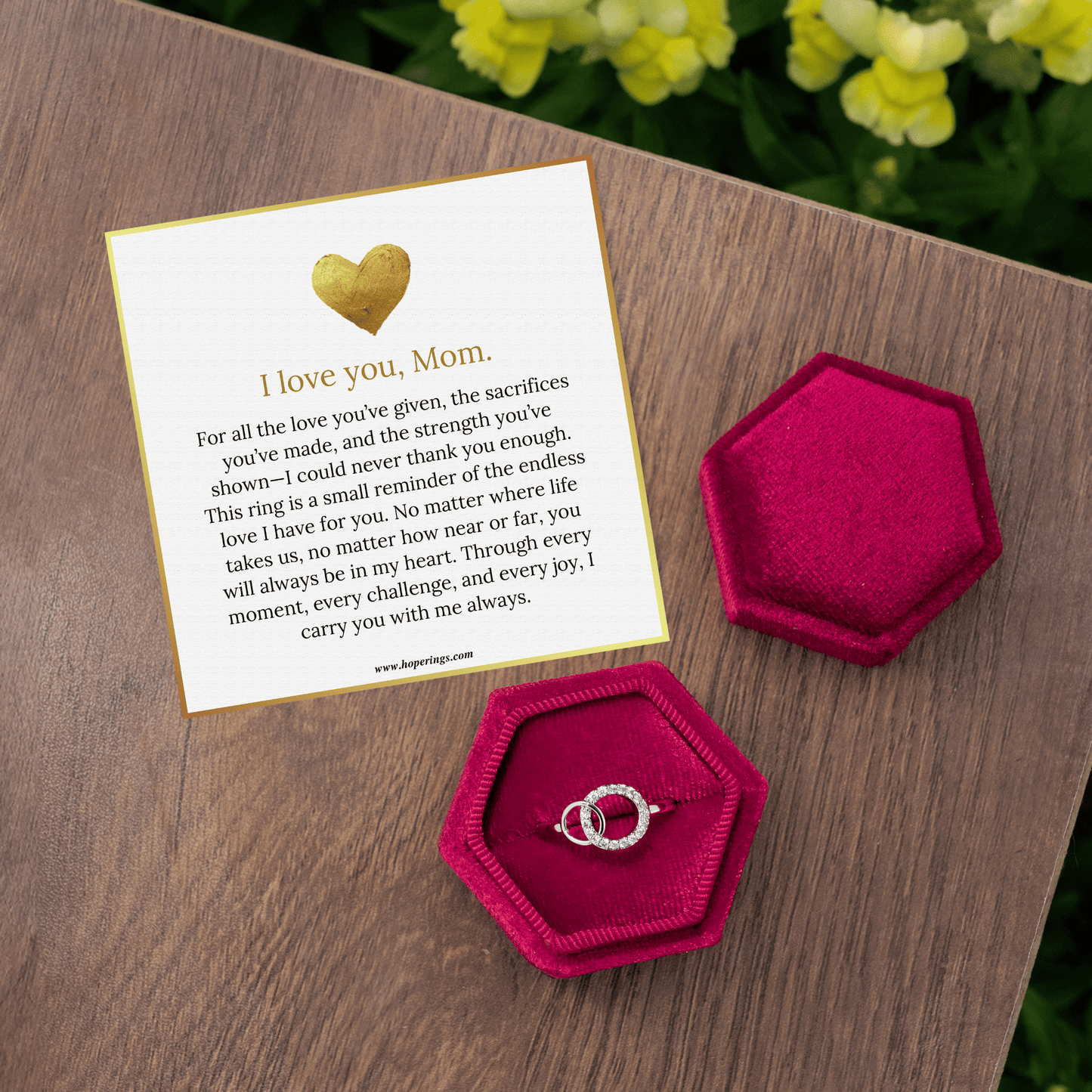 To My Mom - Forever Linked Ring