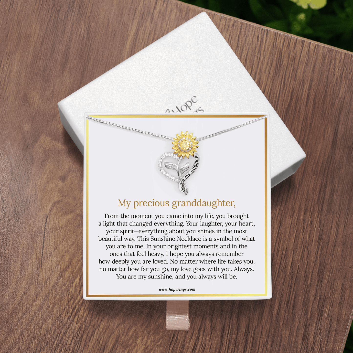 To My Granddaughter - Sunshine Necklace