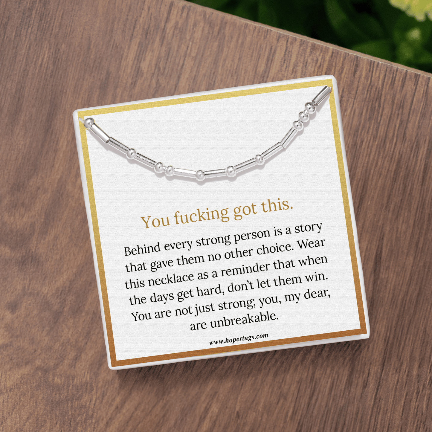 You F♡cking Got This Morse Code Necklace