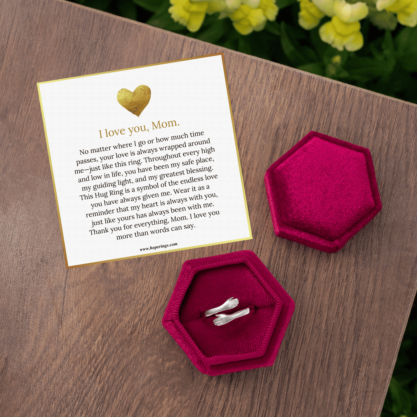 To My Mom - Hug Ring