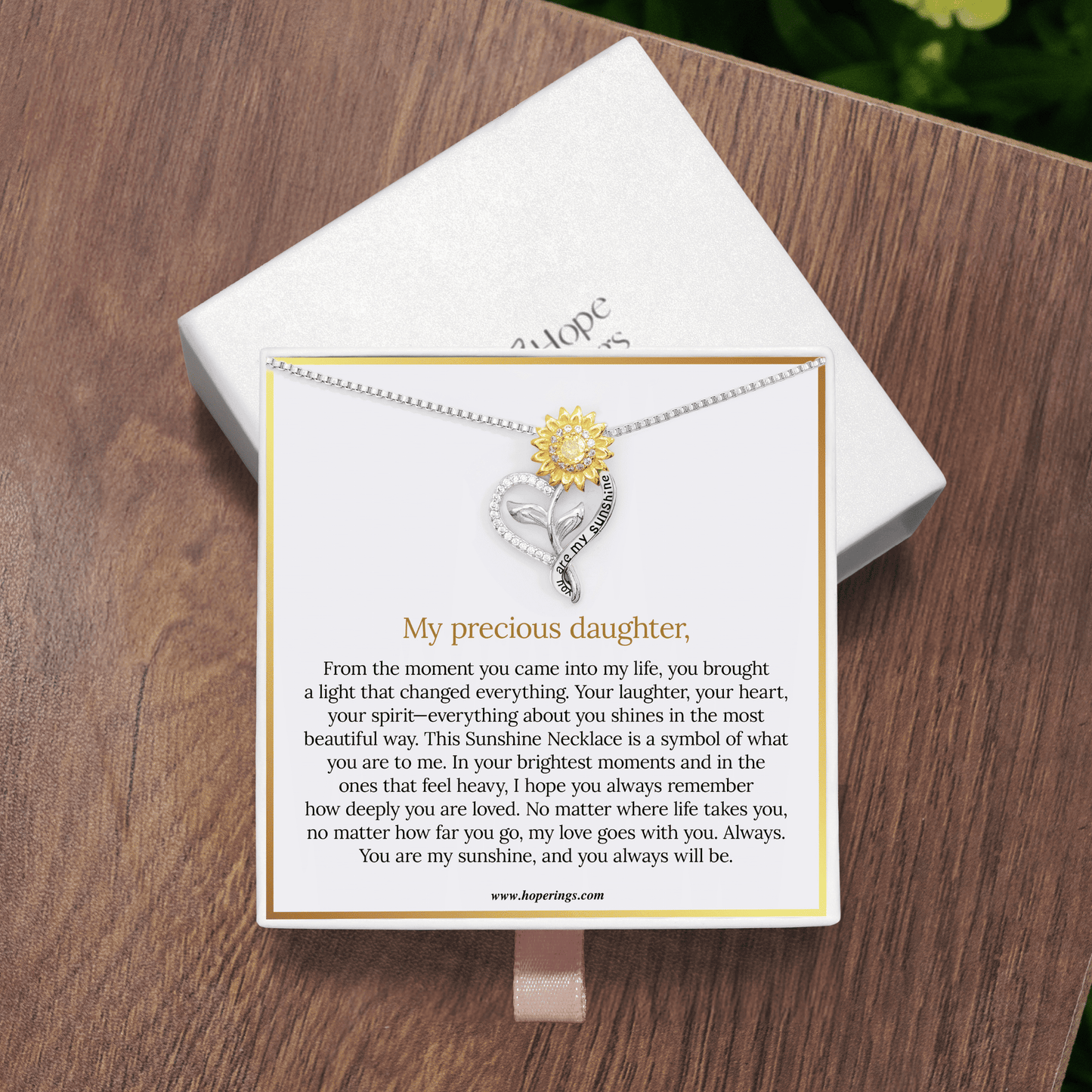 To My Daughter - Sunshine Necklace