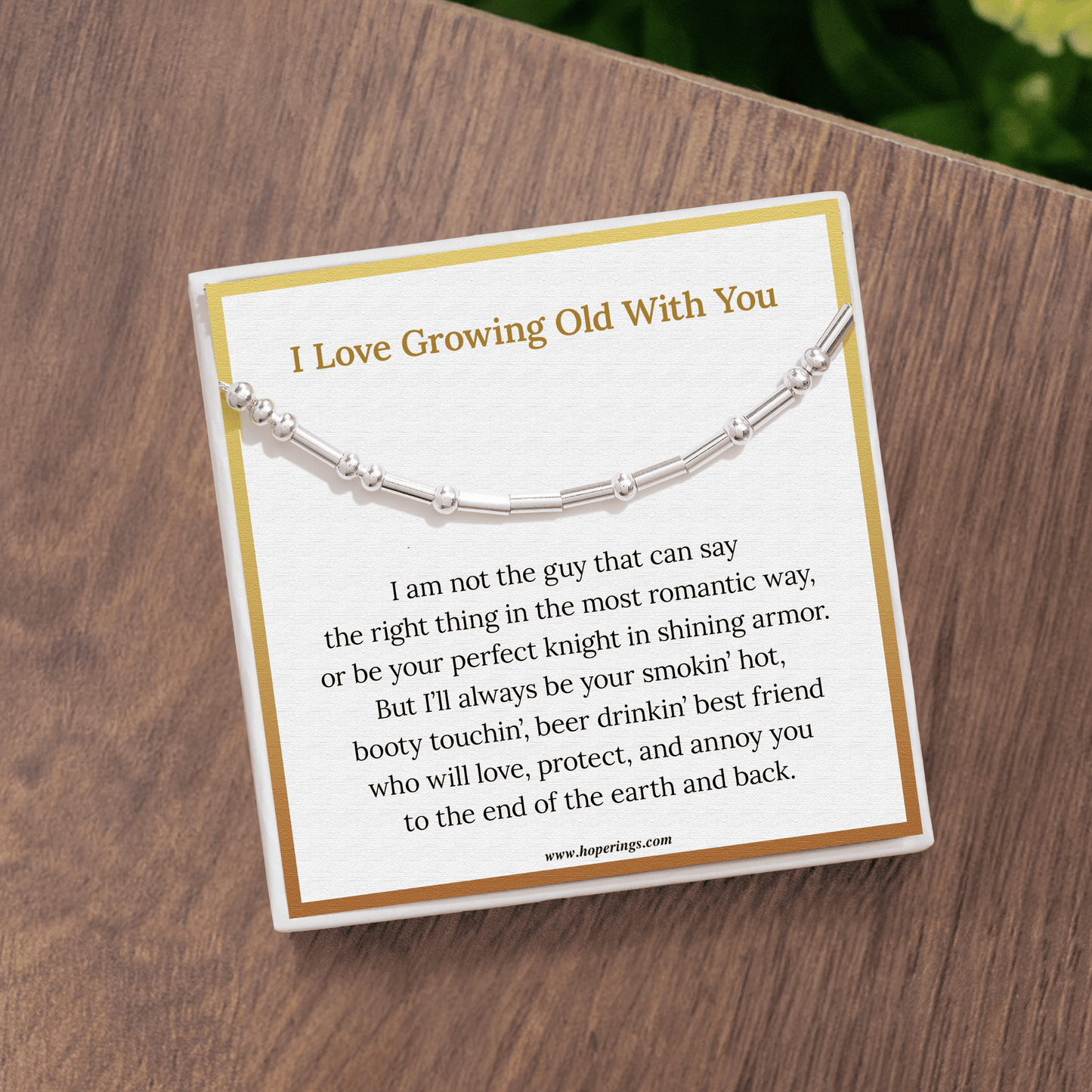 I Love Growing Old With You Morse Code Necklace