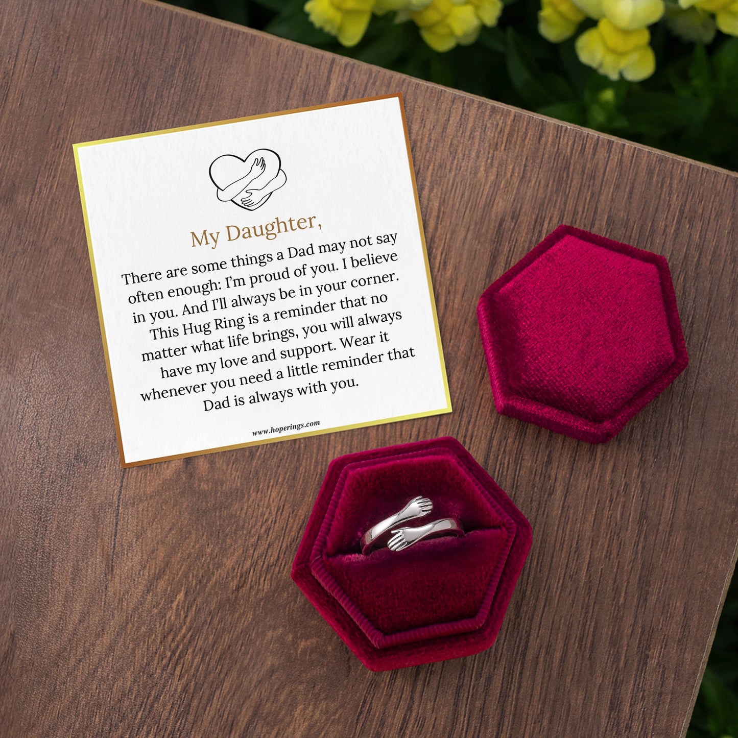 Dad & Daughter Hug Ring