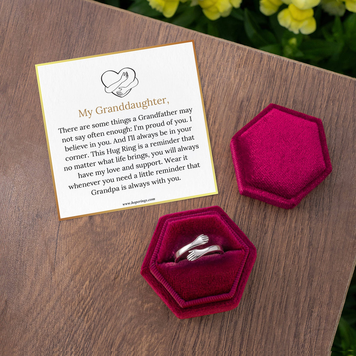 Grandpa & Granddaughter Hug Ring