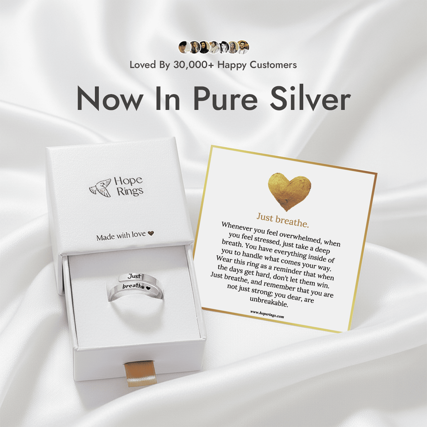 Just Breathe Ring - Pure Silver (5 Pack)