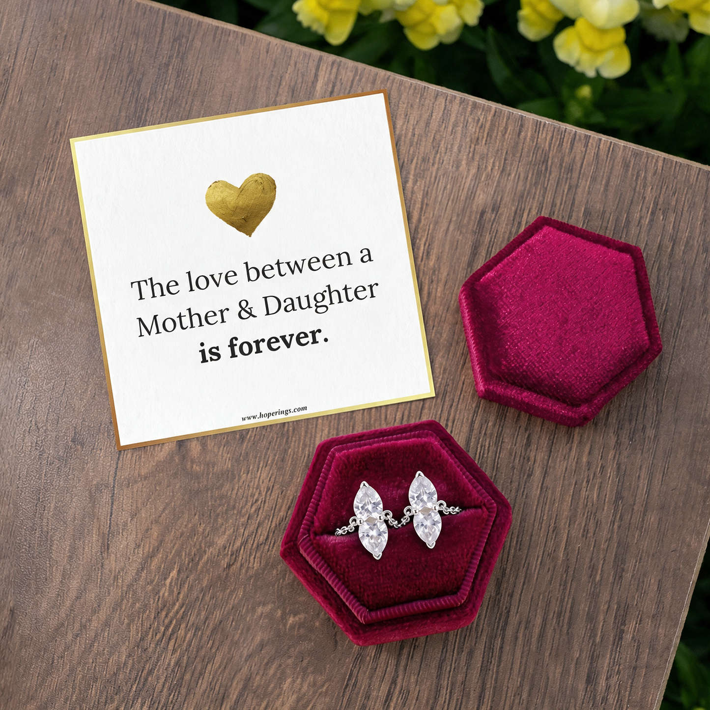 Mom & Daughter Matching Heart Ring