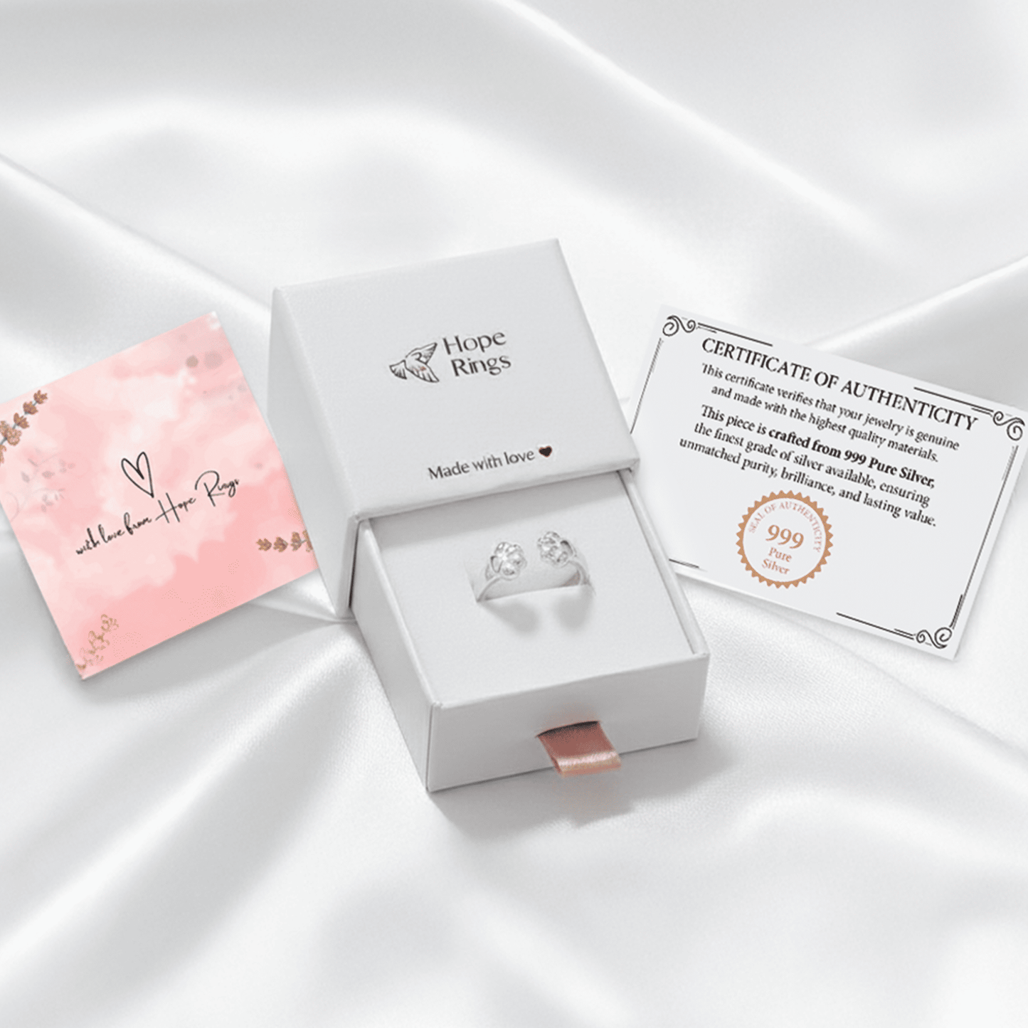 Paw Hug Ring - Pure Silver