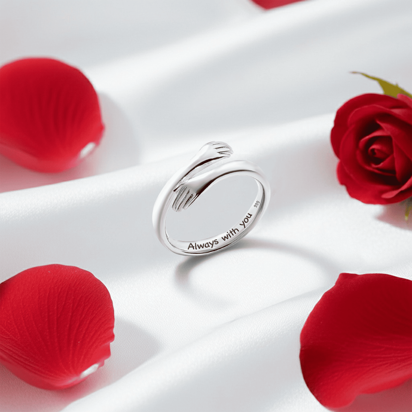 To My Granddaughter - Hug Ring (Pure Silver)