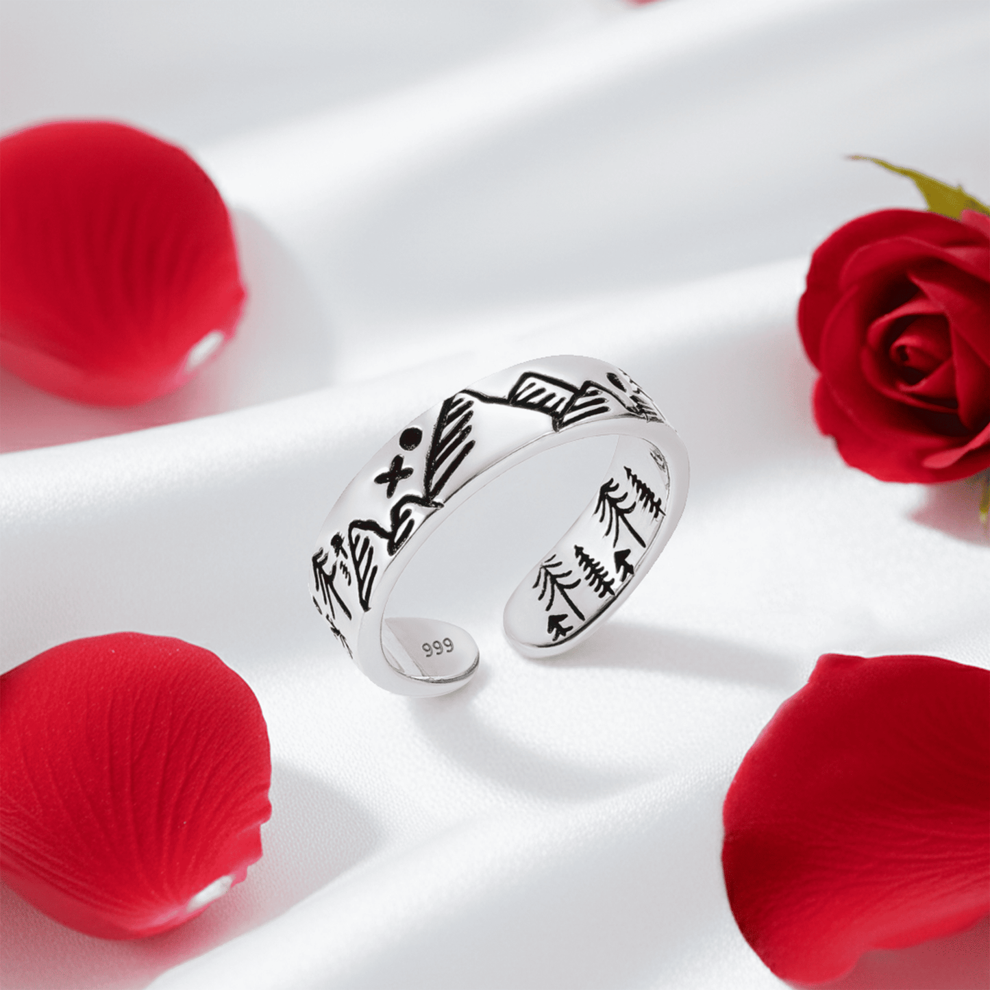 Mountains & Forests Ring - Pure Silver