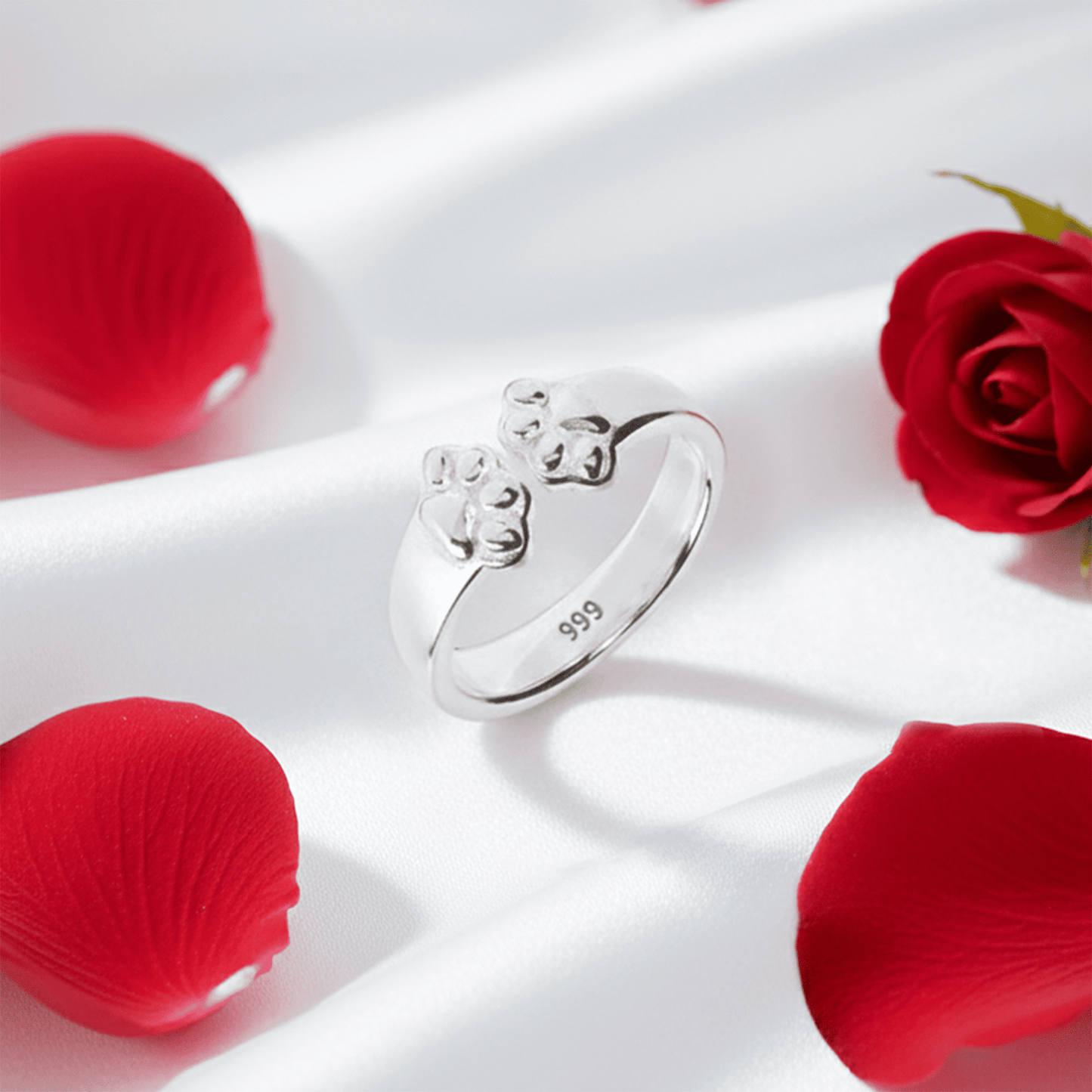 Paw Hug Ring - Pure Silver