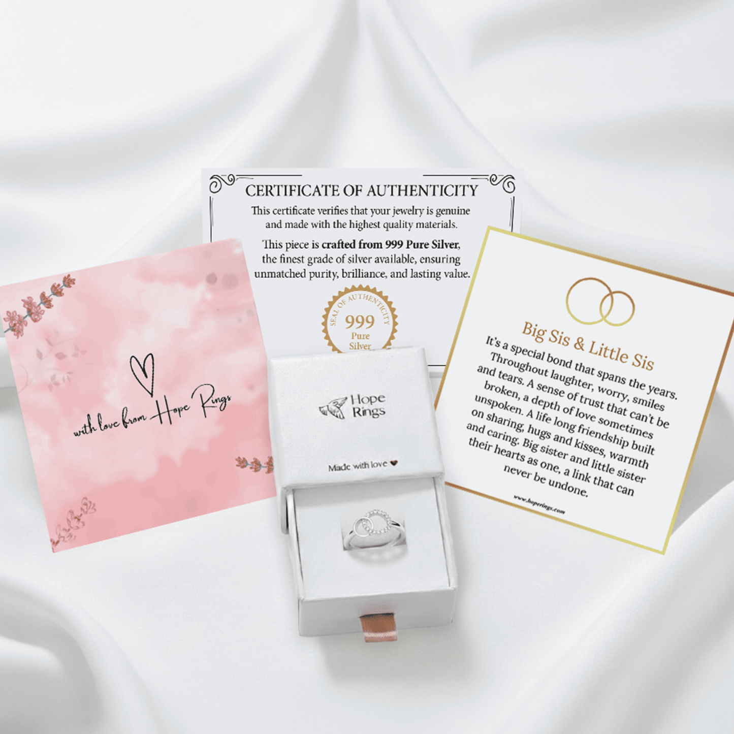 To My Sister - Forever Linked Ring (Pure Silver)