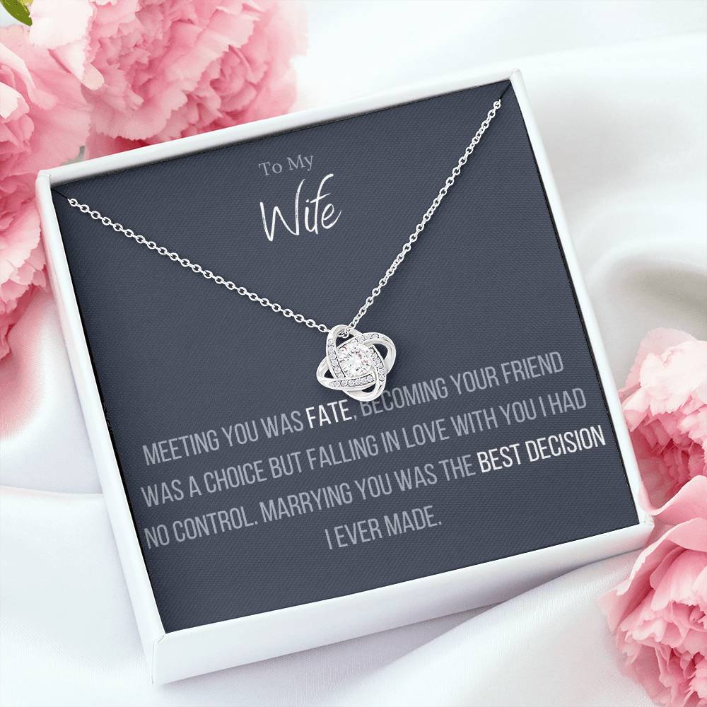 The Infinity Love Knot Necklace™ To My Wife