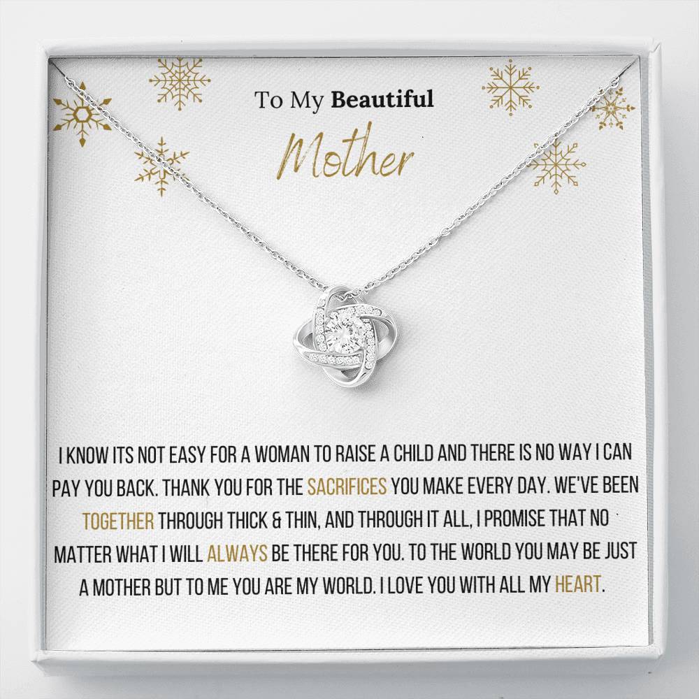 The Infinity Love Knot Necklace™ To My Mother