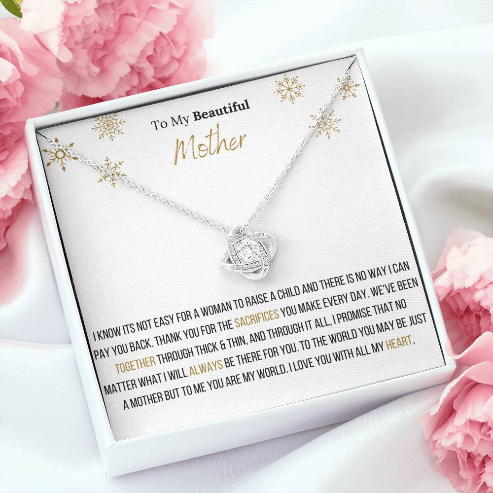 The Infinity Love Knot Necklace™ To My Mother