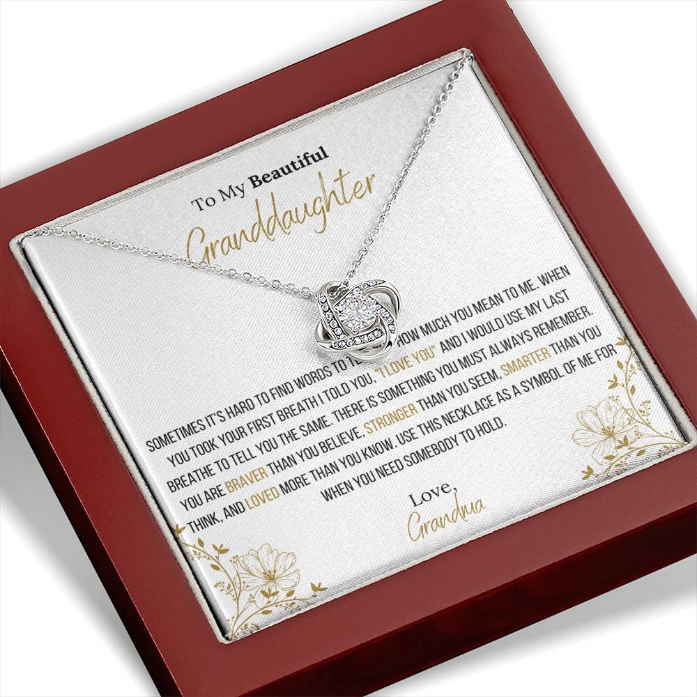 The Infinity Love Knot Necklace™ To My Granddaughter
