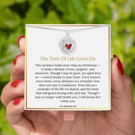 Birthstone Tree Of Life Necklace