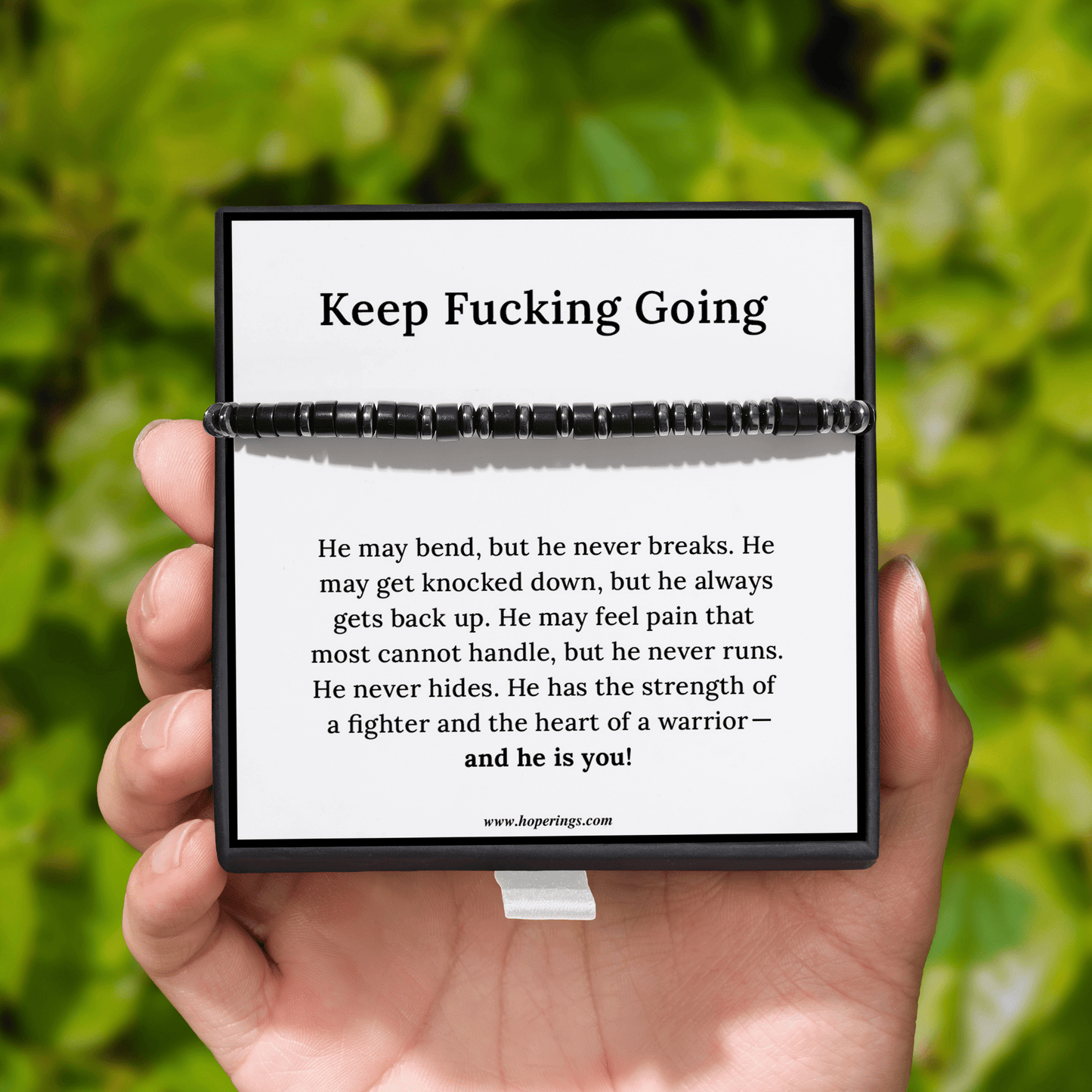 Keep F♡cking Going - Morse Code Bracelet