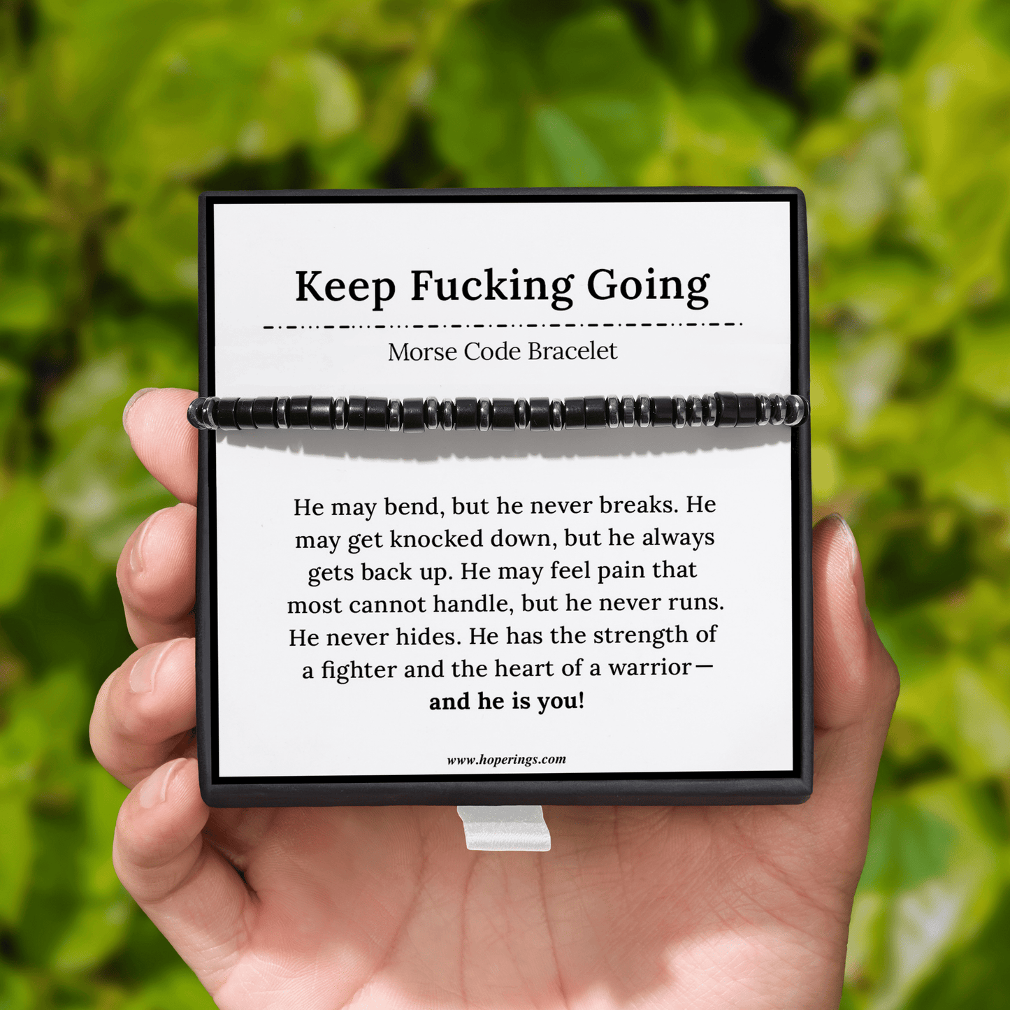 Keep F♡cking Going - Morse Code Bracelet