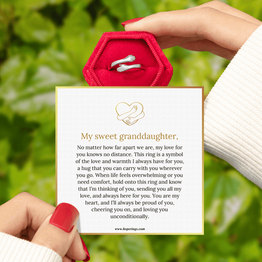 To My Granddaughter - Hug Ring