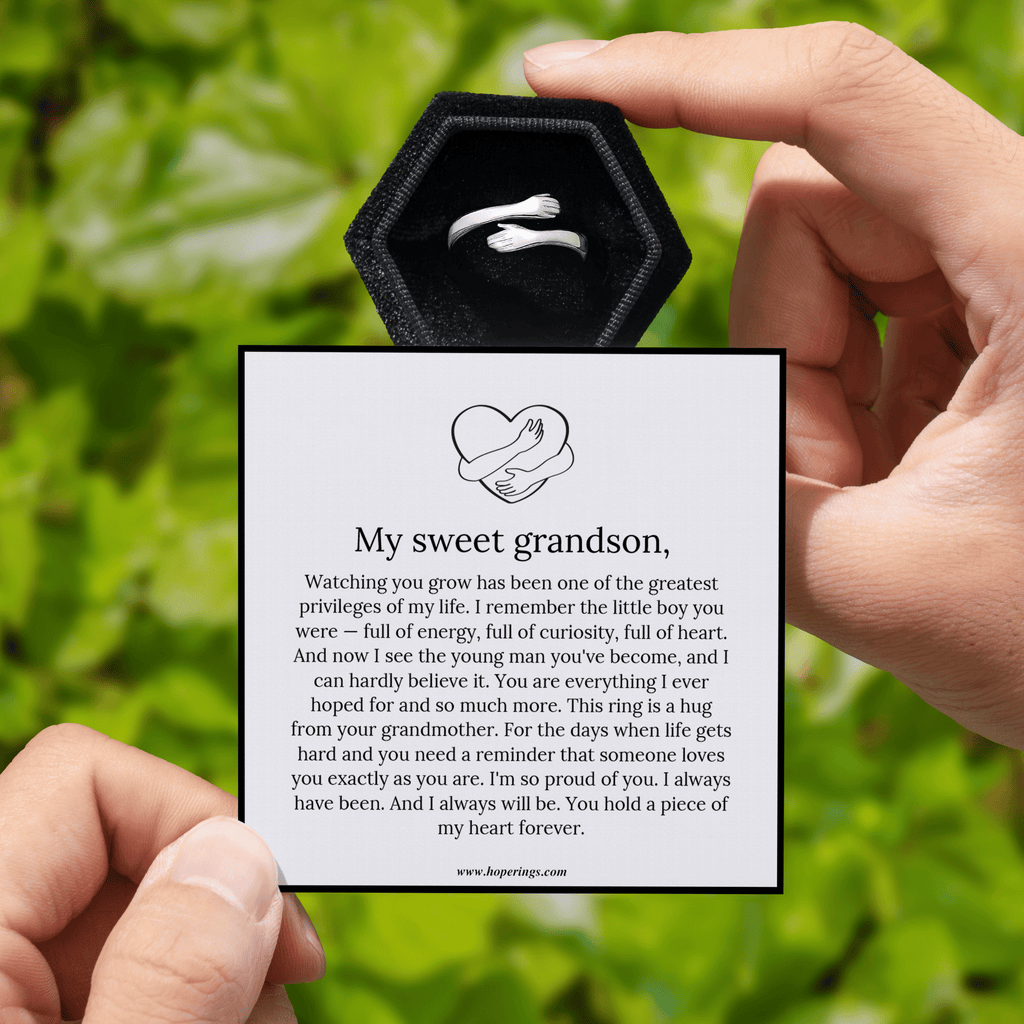 To My Grandson - Hug Ring