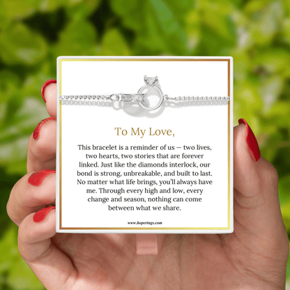 To My Love - Interlocking Diamond Bracelet