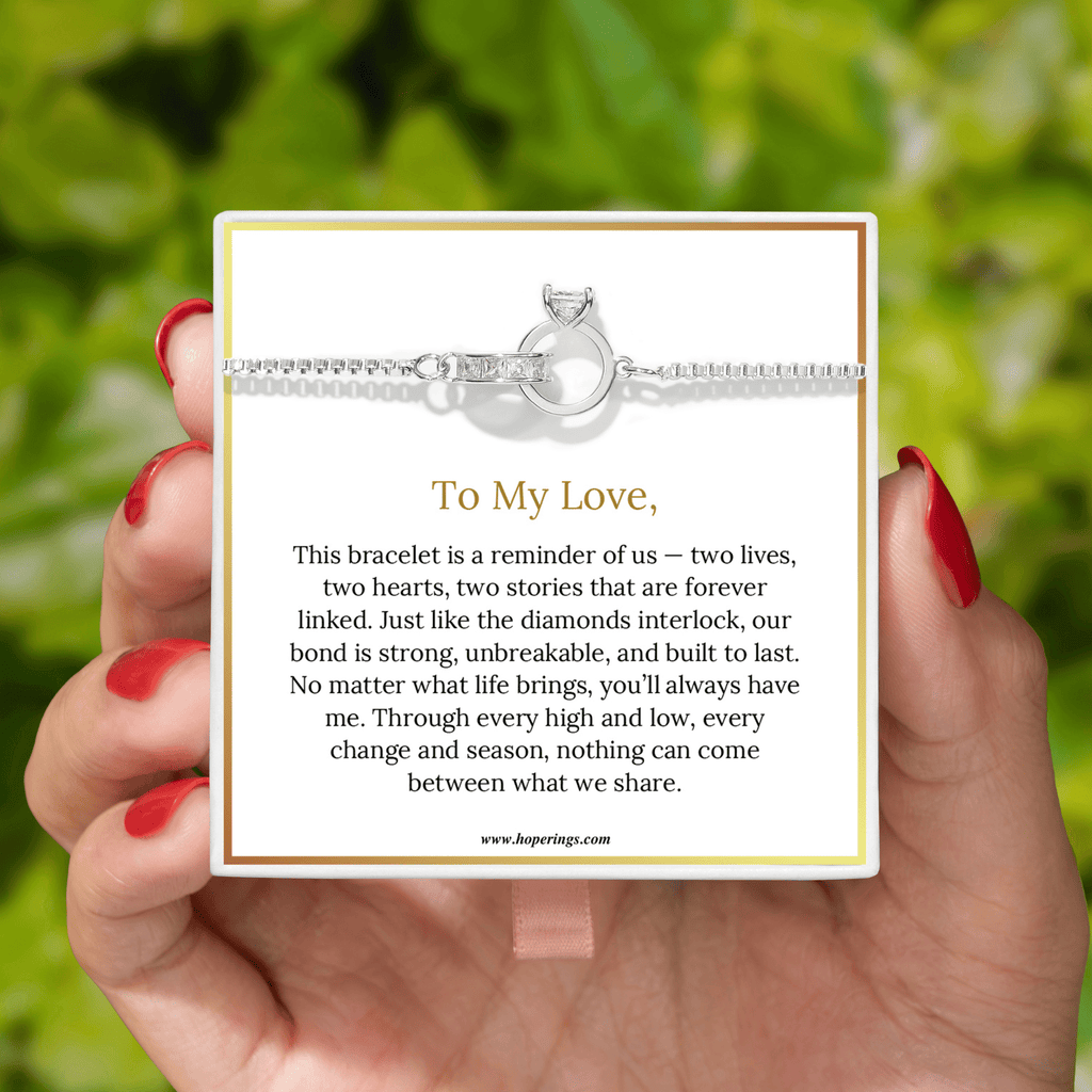 To My Love - Interlocking Diamond Bracelet