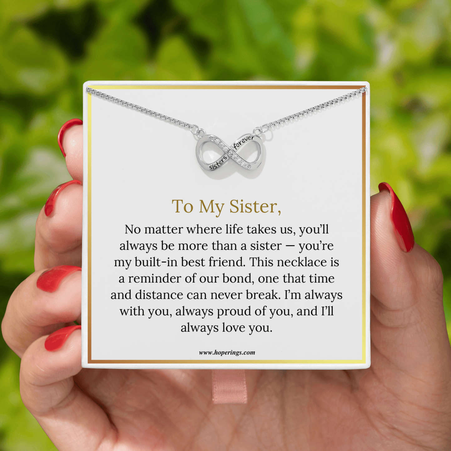 To My Sister - Forever Necklace