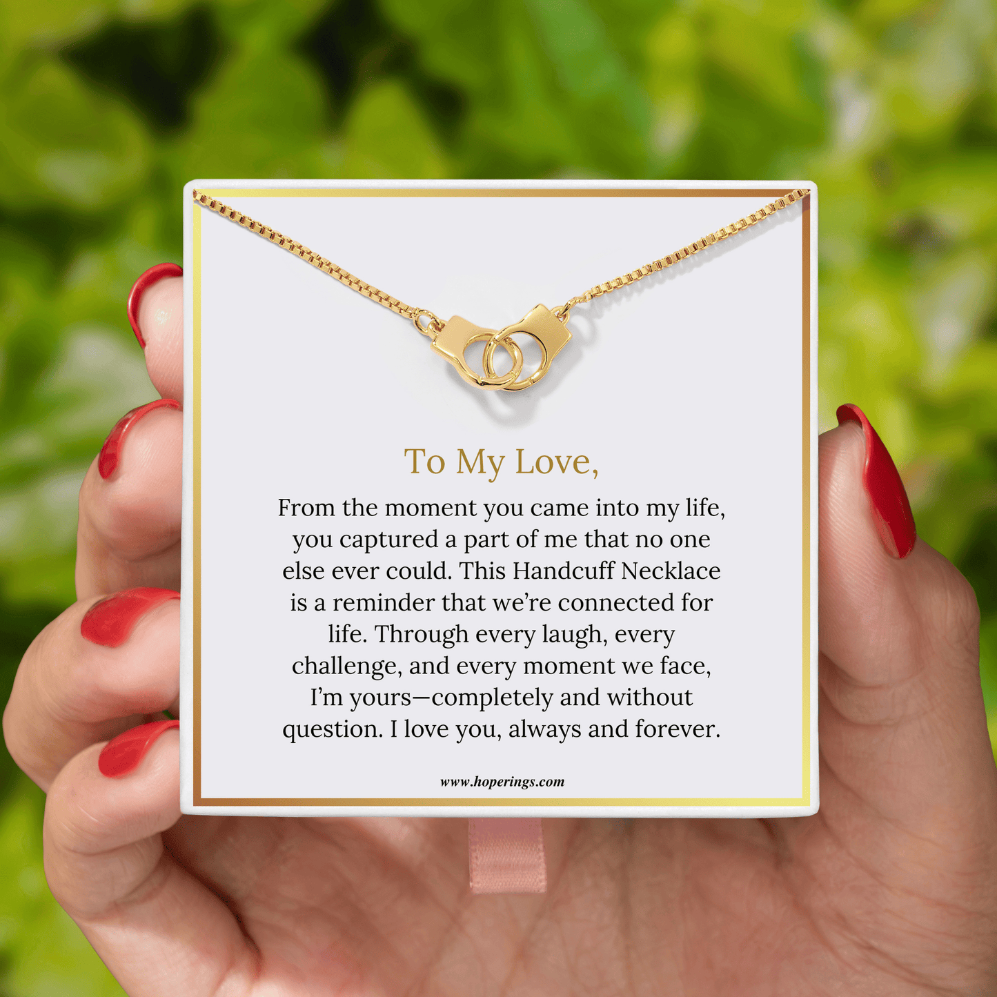 To My Love - Police Handcuff Necklace