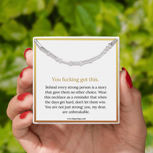 You  F♡cking Got This Morse Code Necklace