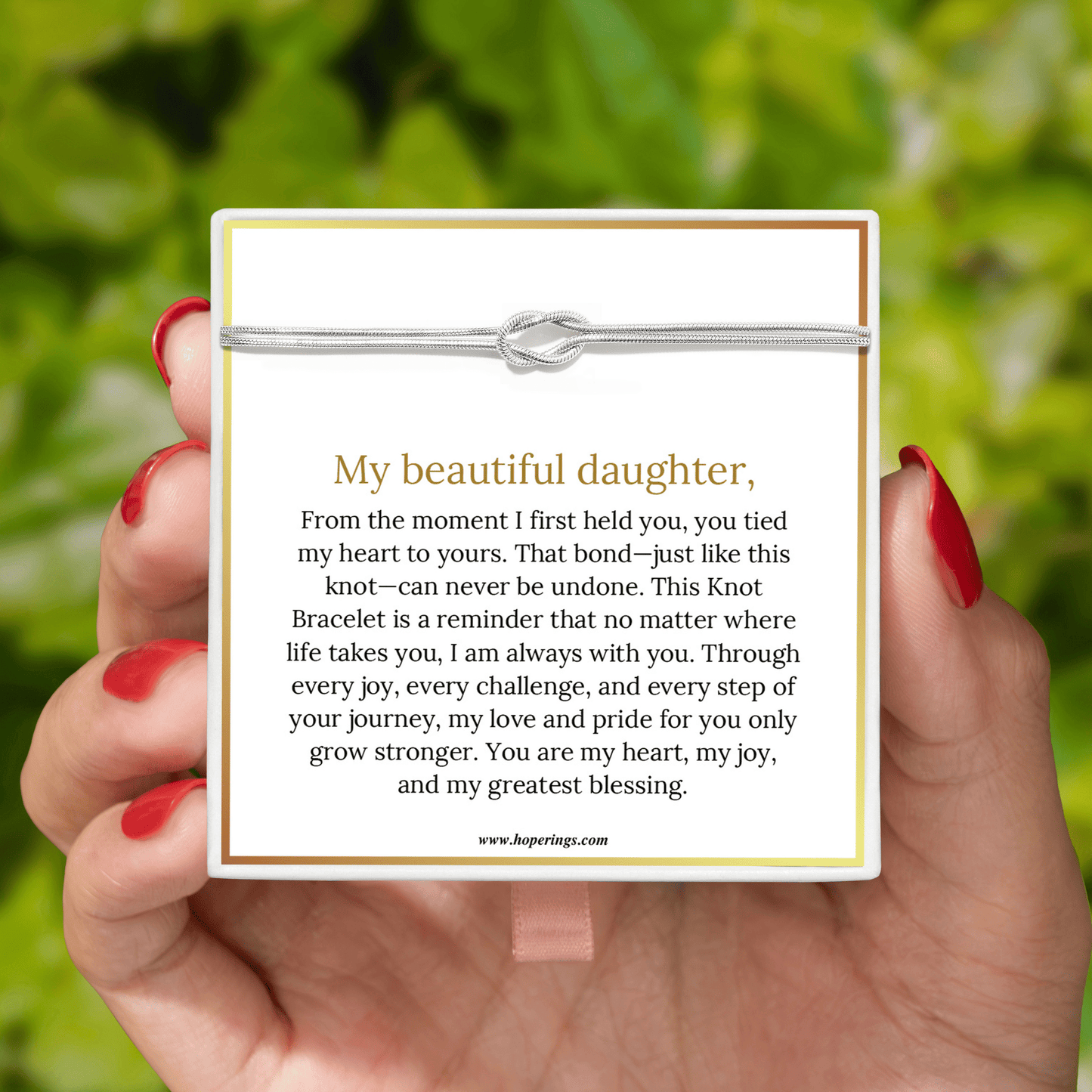 To My Daughter - Knot Bracelet