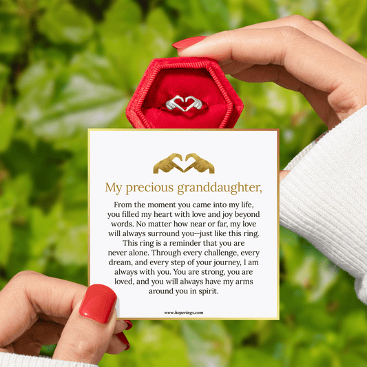 To My Granddaughter - I Love You Ring