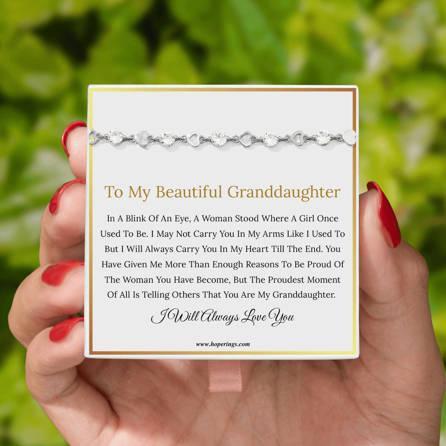 To My Granddaughter - I Love You Bracelet