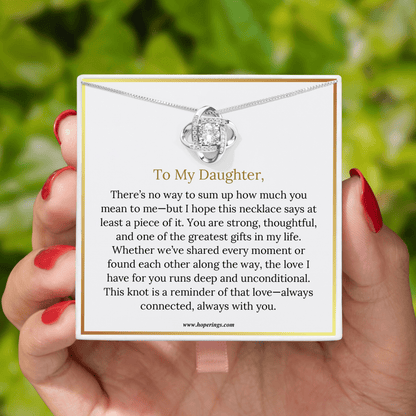 To My Daughter - Love Knot Necklace